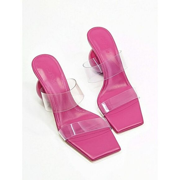 Cult Gaia Women's Nhu Round Heel Square Toe Sandals Bloom Size 37.5 (MSRP $458) - Picture 4 of 12